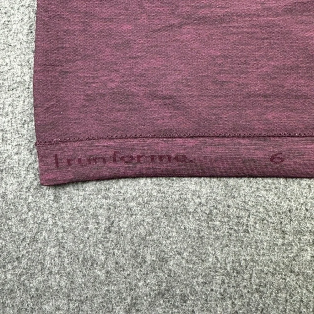Lululemon Swiftly Tech Racerback Tank Top Heathered Purple Magenta Size 6